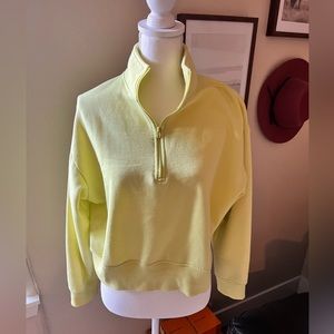 A New Day, 1/4 zip Medium Cozy Sweater. Neon yellow, great condition.